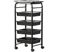 Italian Design - Carro Basic Line para Estética, Belleza y Peluquería - Ligero y Funcional con Ruedas Silenciosas - Diseño Minimalista y Resistente - Ideal para Almacenaje Profesional