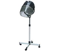 Italian Design - Secador Casco 2 Speed con Termo Regulador y Regulador de Tiempo - Campana de Plástico Ahumado con Tapa - Altura Ajustable (86-122 cm) - Ruedas Flexibles y Estabilidad