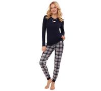 Italian Fashion Pijama Mujer Invierno | Pijama Mujer Algodon Cálida | Pijamas Chica Manga Larga | Casual para Otoño y Invierno | Conjunto de 2 Piezas de Pijamas para Ella | Varios Diseños S-XXL