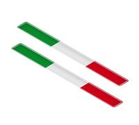 Italian Flag Decal - PVC Adhesive Stickers, Decorative Car Bumper Emblem | 3D Textured Motorcycle Graphic with Waterproof Finish, Universal Auto Body Decoration for Trucks Sedans Vehicle Styli