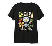 Italian Girl Italy Culture Food Camiseta Premium