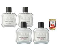 Italian Gourmet Aftershave Bálsamo Mix 4 x 100 ml 400 ml + Polpa | 4 bálsamos para después del afeitado de 100 ml en la mezcla: 2 refrescantes y 2 para pieles sensibles