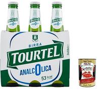 Italian Gourmet Birra Analcolica 24 x 0,33L Cerveza sin alcohol 0,0% claro | Bevanda di malto frizzante para pizza, barbacoa y aperitivo italiano, peso neto total 7,92 L + Polpa 400 g
