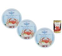 Italian Gourmet Bundle - Carne de cangrejo (3 x 200 g, incluye polpa italiana gourmet gratis)