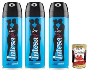 Italian Gourmet Bundle - Desodorante en spray Intesa Guaranà 3 x 125 g (375 g) Perfume Desodorante Hombre Fresco Larga Duración, Diario y Deporte, Secado Rápido + Polpa Italiana Gourmet
