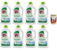 Italian Gourmet Bundle Detergente blanco almizcle 8 x 1260 ml | Italian Gourmet Polpa Gratis, extra perfumado, 28 lavados por botella, 10,08 l