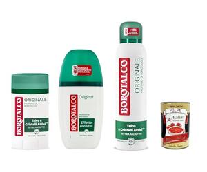 Italian Gourmet Bundle - Kit de prueba original Extra Asciutto + Polpa italiana Gourmet Polpa, desodorante en spray de 125 ml + desodorante Vapo 75 ml + desodorante en barra de 40 ml, 48 h de