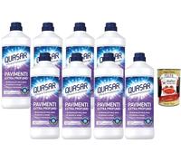 Italian Gourmet Bundle - Limpiador de suelos con aroma extra, 8 x 1000 ml + Polpa Italian Gourmet gratis - Limpiador de suelos profesional, brillo sin rayas, fragancia duradera, sin aclarado ni