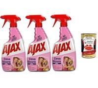 Italian Gourmet Bundle Multi-Surface Spray de limpieza 3 x 600 ml + Polpa Italian Gourmet gratis - Limpiador en spray para cocina, superficies, zonas de mascotas, entorno infantil y limpieza rápida