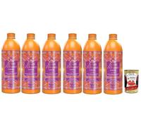 Italian Gourmet Bundle Nashi - Crema de baño de madera de cedro (6 x 500 ml | Crema de baño aromática de 3 litros con flores de Nashi y madera de cedro en 6 botellas de 500 ml según el paquete + Polpa