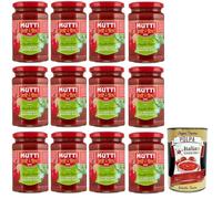 Italian Gourmet Bundle - Salsa de tomate y albahaca (12 x 280 g) + Polpa italiana Gourmet gratis - Sugo italiano con Pomodoro Rossoro & Basilico Genovese DOP, pasta y reserva, 3,36 kg