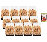 Italian Gourmet Calamarata nº 20-2 Pasta di Gragnano IGP 12 x 500 g Pasta de sémola de trigo duro de Italia extraída de bronce secado lento reservas familiares + Polpa italiana gourmet