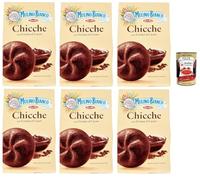 Italian Gourmet Chicche - Pastelería de cacao con relleno cremoso de cacao - Pasteles italianos suaves sin aceite de palma. Pasteles dulces para el desayuno y aperitivos para café - 6 x 200 g