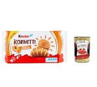 Italian Gourmet E.R. Ferrero Cornetti Pesca e Albicocca Cornetti con relleno de melocotón y albaricoque, paquete de 252 g, cada paquete contiene 6 croissants + polpa italiana gourmet 400 g
