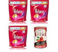Italian Gourmet E.R. Perlana Renew Coloured Caps - Cápsulas de detergente para lavadora, fórmula 3 en 1, ideal para todas las prendas de colores, paquete de 18 lavados + pelati italiano gourmet 400 g