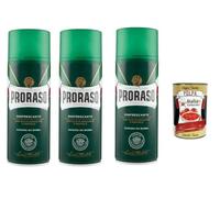 Italian Gourmet - Espuma de afeitar refrescante (3 x 400 ml, eucalipto y | 3 x 400 ml de espuma de afeitar refrescante con aceite de eucalipto y mentol para el afeitado en húmedo