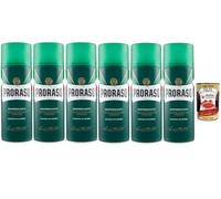 Italian Gourmet - Espuma de afeitar refrescante (6 x 400 ml, eucalipto y | 6 x 400 ml de espuma de afeitar refrescante con aceite de eucalipto y mentol para el afeitado en húmedo