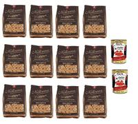 Italian Gourmet Farfalle Rigate - Pasta integral de cereales (12 x 500 g)