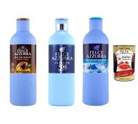 Italian Gourmet Felce Azzurra - Gel de baño y ducha Mix 3 x 650 ml 1,95 L + | 3 x 650 ml de gel de baño y ducha en mezcla de clásico almizcle blanco y ámbar y argán, un total de 1,95 l + Polpa italiana