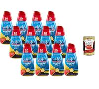 Italian Gourmet Gel Lavavajillas All in 1 Limón 12 x 600 ml Lavavajillas Gel Fuerte Eliminación de Grasas Fórmula Rápida de Solucionar para Programas Eco Breves Brillante Limpieza + Polpa Italian