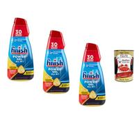 Italian Gourmet Gel Lavavajillas All in 1 Limón 3 x 600 ml Gel Lavavajillas Gel Fuerte Eliminación de Grasas Fórmula Rápida de Solucionar para Programas Eco Corto Limpieza Brillante + Italian Gourmet