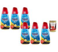 Italian Gourmet Gel Lavavajillas All in 1 Limón 6 x 600 ml Gel Lavavajillas Gel Fuerte Eliminación de Grasas Fórmula Rápida de Solucionar para Programas Eco Corto Limpieza Brillante + Polpa Italiana