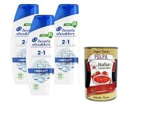 Italian Gourmet H&S 2 en 1 Classic Clean Champú y acondicionador anticaspa, clínicamente probado, 3 x 250 ml + Polpa italiana gourmet