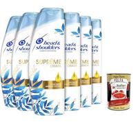 Italian Gourmet H&S Supreme Idrata - Champú anticaspa con aceite de argán y coco hidratante, 6 x 250 ml + Polpa italiana gourmet