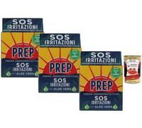 Italian Gourmet Prep Crema protectora de la piel Aloe Vera 3 x 75 ml SOS | 3 x 75 ml crema dermoprotectora SOS con aloe vera, para piel irritada y estresada, con aceites esenciales, 225 ml en total