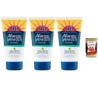 Italian Gourmet Prep Gel de aloe vera 99% 3 x 150 ml 450 ml Dermoprotector | 3 x 150 ml Aloe Vera 99% gel, dermoprotector, hidratante y regenerador, para el cuidado de la piel irritada + Polpa