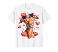 Italian Greyhound Dog Iggy - Gafas de Sol para el día de San Valentín Camiseta