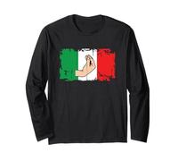 Italian Hand Gesture Italy Flag Funny Italiano Ma che vuoi? Manga Larga