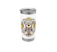 Italian Majolica Teddy Bear Shirt Lemon Sicilian Ceramic Art Vaso térmico de acero inoxidable de doble pared