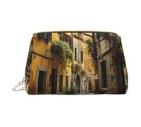 Italian Old Street - Organizador de maquillaje, bolsa de aseo para viajes, para cosméticos, cuidado de la piel, accesorios, White, Talla única, Neceser