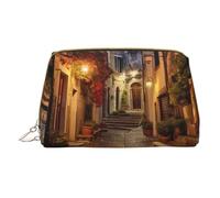 Italian Old Street - Organizador de maquillaje, bolsa de aseo para viajes, para cosméticos, cuidado de la piel, accesorios, White, Talla única, Neceser