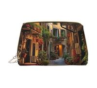 Italian Old Street - Organizador de maquillaje, bolsa de aseo para viajes, para cosméticos, cuidado de la piel, accesorios, White, Talla única, Neceser