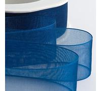 Italian Options Cinta de organza de gasa, rollo de 25 mm x 20 m, color azul real