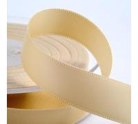 Italian Options Cinta de satén, rollo de 38 mm de ancho x 25 m, color crema