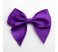 Italian Options Lazo grande de satén de 10 cm (autoadhesivo), paquete de 6 unidades, color morado