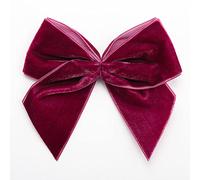 Italian Options Lazos autoadhesivos de terciopelo suave para regalo, paquete de 6 unidades, 10 cm de ancho, color burdeos