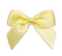 Italian Options Lazos de cinta de satén autoadhesivos, paquete de 12 piezas, 5 cm de ancho, color limón