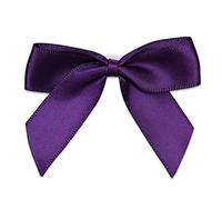 Italian Options Lazos de satén de 5 cm (autoadhesivos) - Paquete de 12 - Berenjena