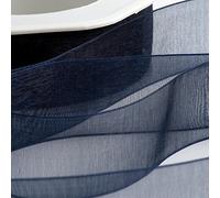 Italian Options Rollo de cinta de gasa de organza, 7 mm x 50 m, color azul oscuro
