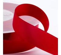 Italian Options Rollo de cinta de satén, 3 mm de ancho x 50 m, color rubí