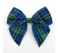 Italian Options Tartan Check Bows Lazos de Cinta, Tela, Verde y Azul, 10 cm, 6