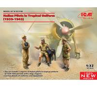 Italian Pilots En Tropical Uniform (1939-1943) (100% New Moldes) 1 :3 2 Plástico