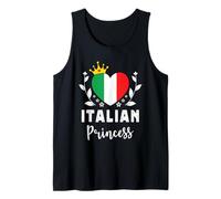Italian Princess Italy Flag Proud Italian Girl Camiseta sin Mangas