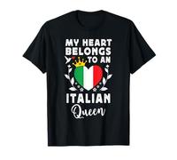 Italian Queen Italian Wife Girlfriend Italy Flag Camiseta