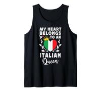 Italian Queen Italian Wife Girlfriend Italy Flag Camiseta sin Mangas