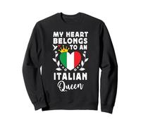 Italian Queen Italian Wife Girlfriend Italy Flag Sudadera